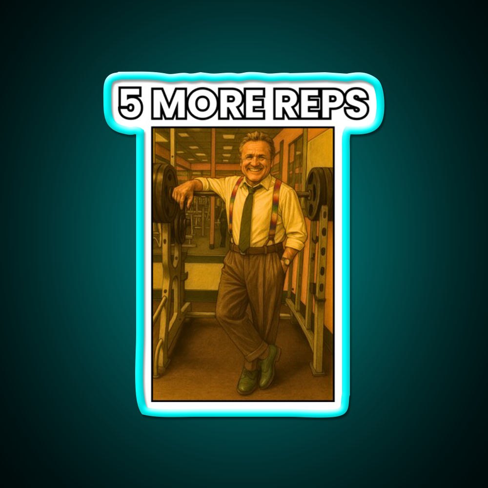 5 More Reps Tom Platz Gym Fitness Led Neon Sign Rgb Color