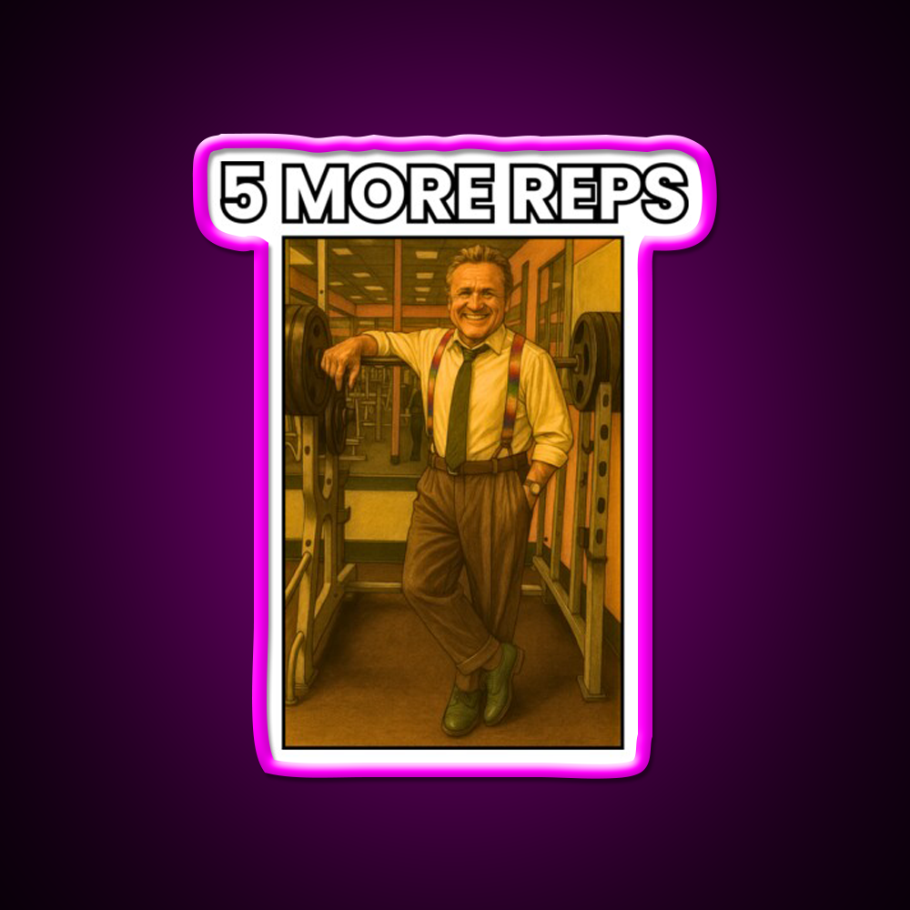 5 More Reps Tom Platz Gym Fitness Led Neon Sign Rgb Color