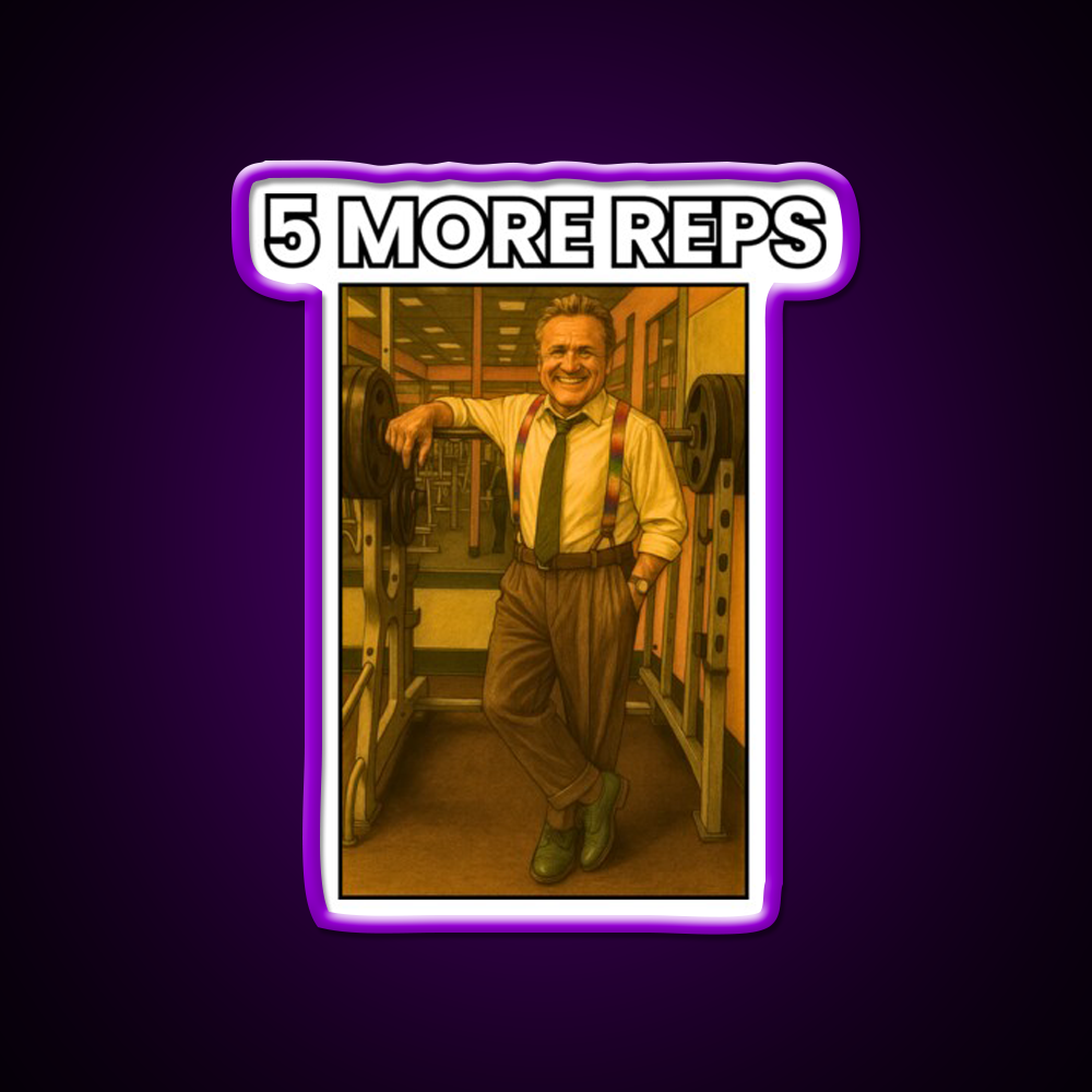 5 More Reps Tom Platz Gym Fitness Led Neon Sign Rgb Color