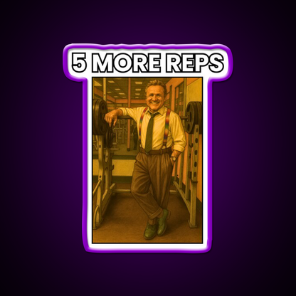 5 More Reps Tom Platz Gym Fitness Led Neon Sign Rgb Color