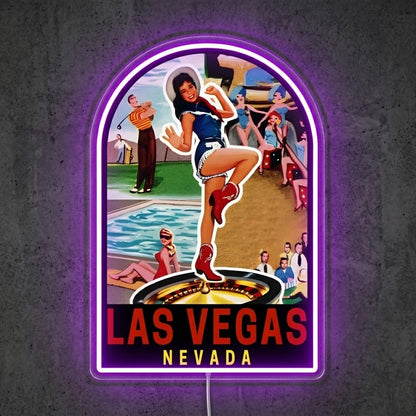 ShineNeon™ Retro Las Vegas Postcard neon sign USB Power - LED neon sign view 7