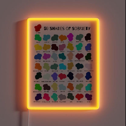 50 Shades Of Sobriety Rgb Led Neon Sign - Shineneon