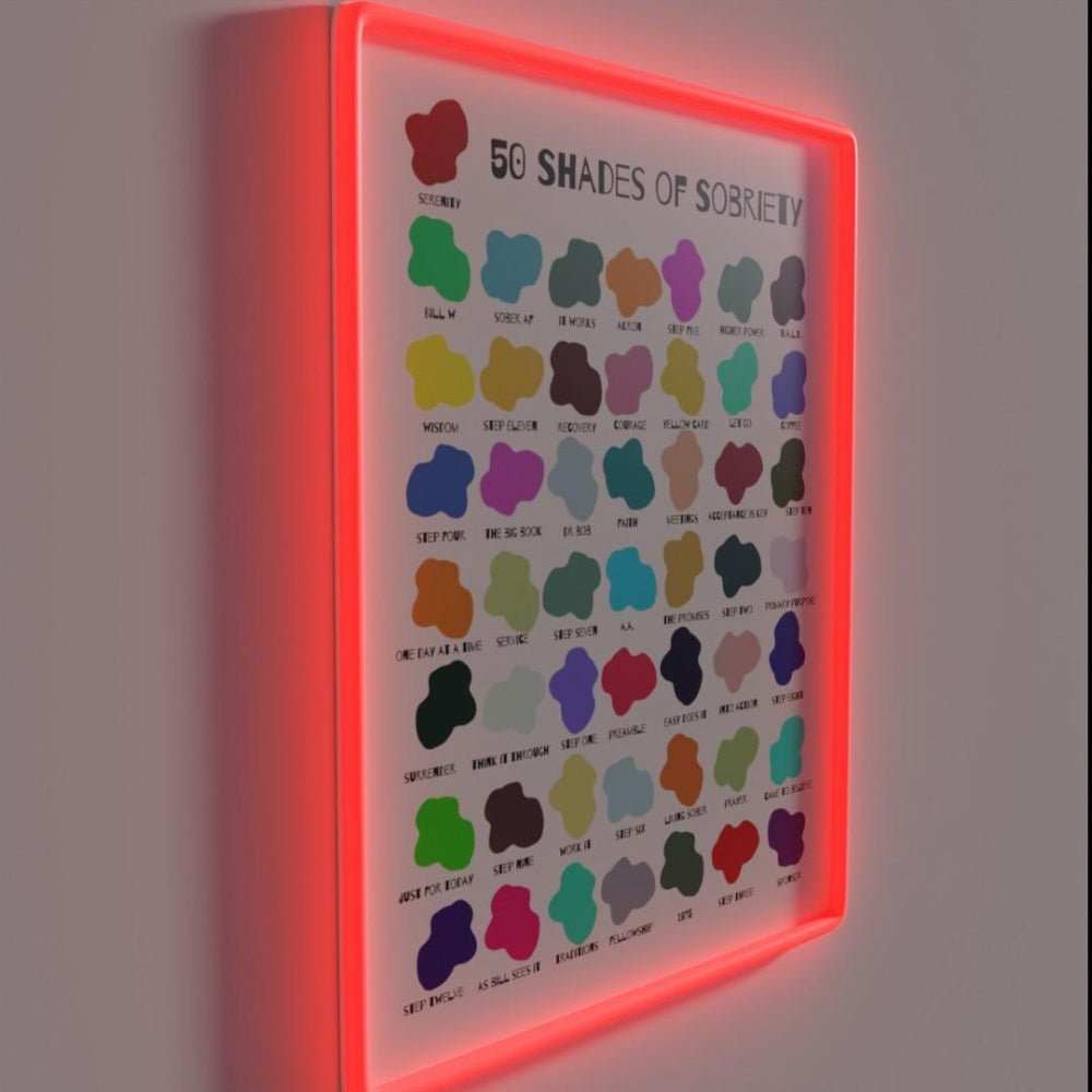 50 Shades Of Sobriety Rgb Led Neon Sign - Shineneon