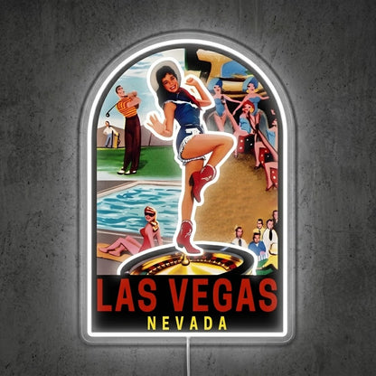 ShineNeon™ Retro Las Vegas Postcard neon sign USB Power - LED neon sign view 8