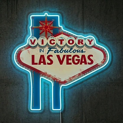 ShineNeon™ Victory Las Vegas neon sign USB Power - LED neon sign close-up detail