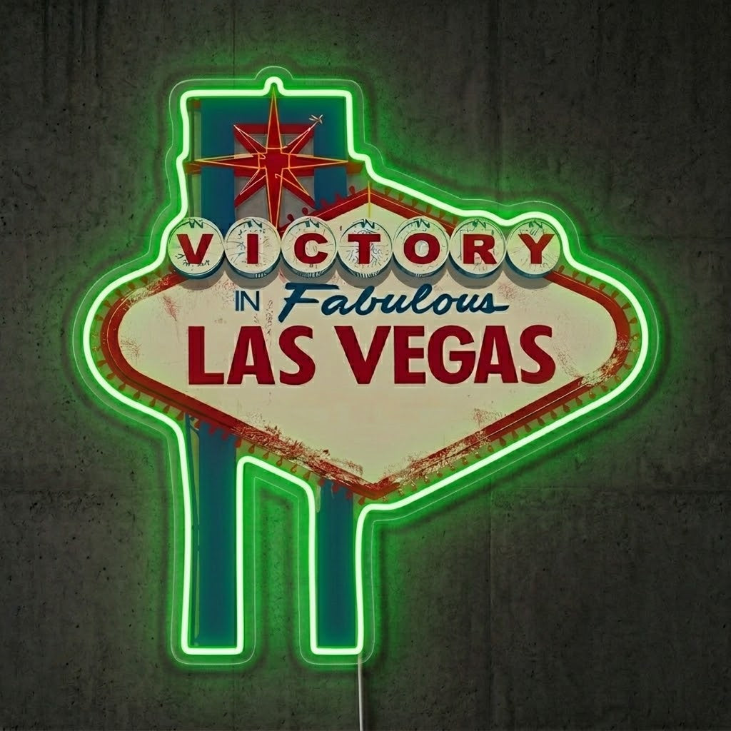 ShineNeon™ Victory Las Vegas neon sign USB Power - LED neon sign view 9