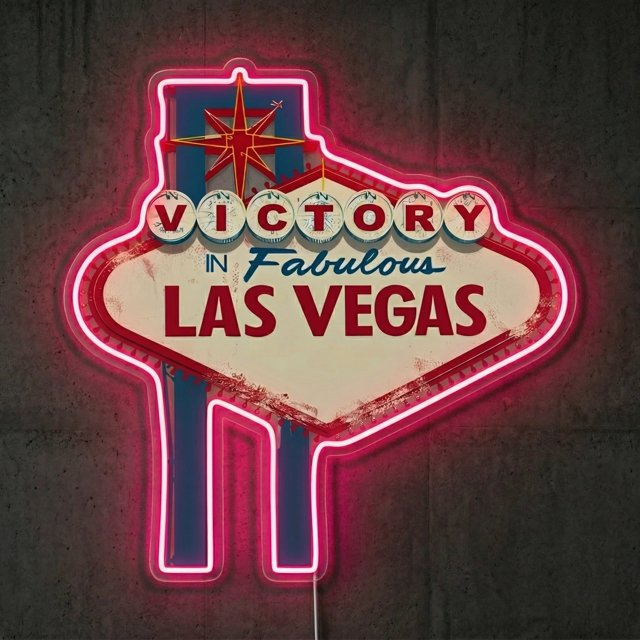 ShineNeon™ Victory Las Vegas neon sign USB Power - LED neon sign view 6