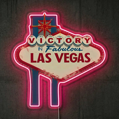 ShineNeon™ Victory Las Vegas neon sign USB Power - LED neon sign view 6
