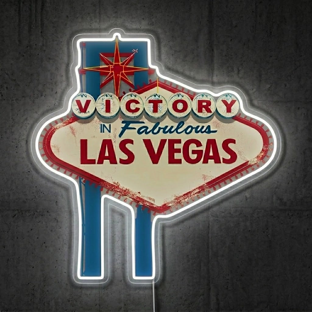 ShineNeon™ Victory Las Vegas neon sign USB Power - LED neon sign view 8