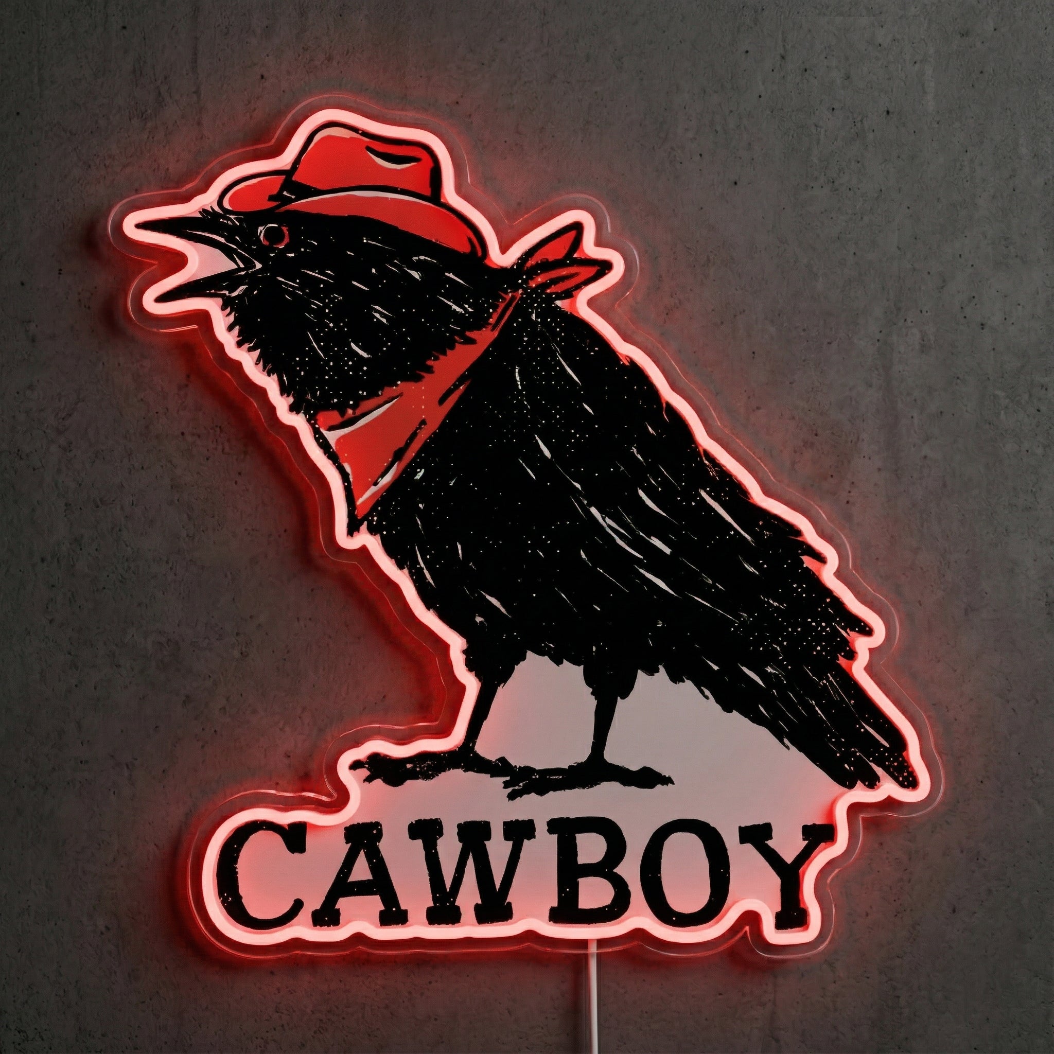 ShineNeon™ Cowboy Raven neon sign USB Power - LED neon sign view 5