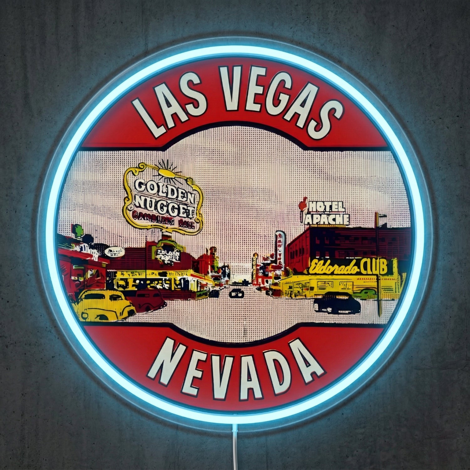 ShineNeon™ Las Vegas Skyline neon sign USB Power - LED neon sign close-up detail