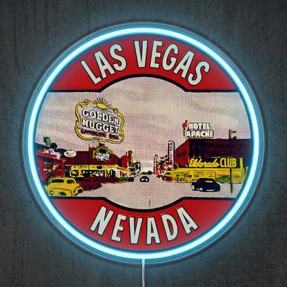 ShineNeon™ Las Vegas Skyline neon sign USB Power - LED neon sign close-up detail