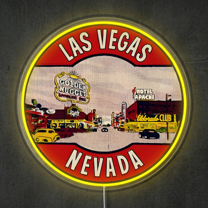 ShineNeon™ Las Vegas Skyline neon sign USB Power - Size and dimension reference