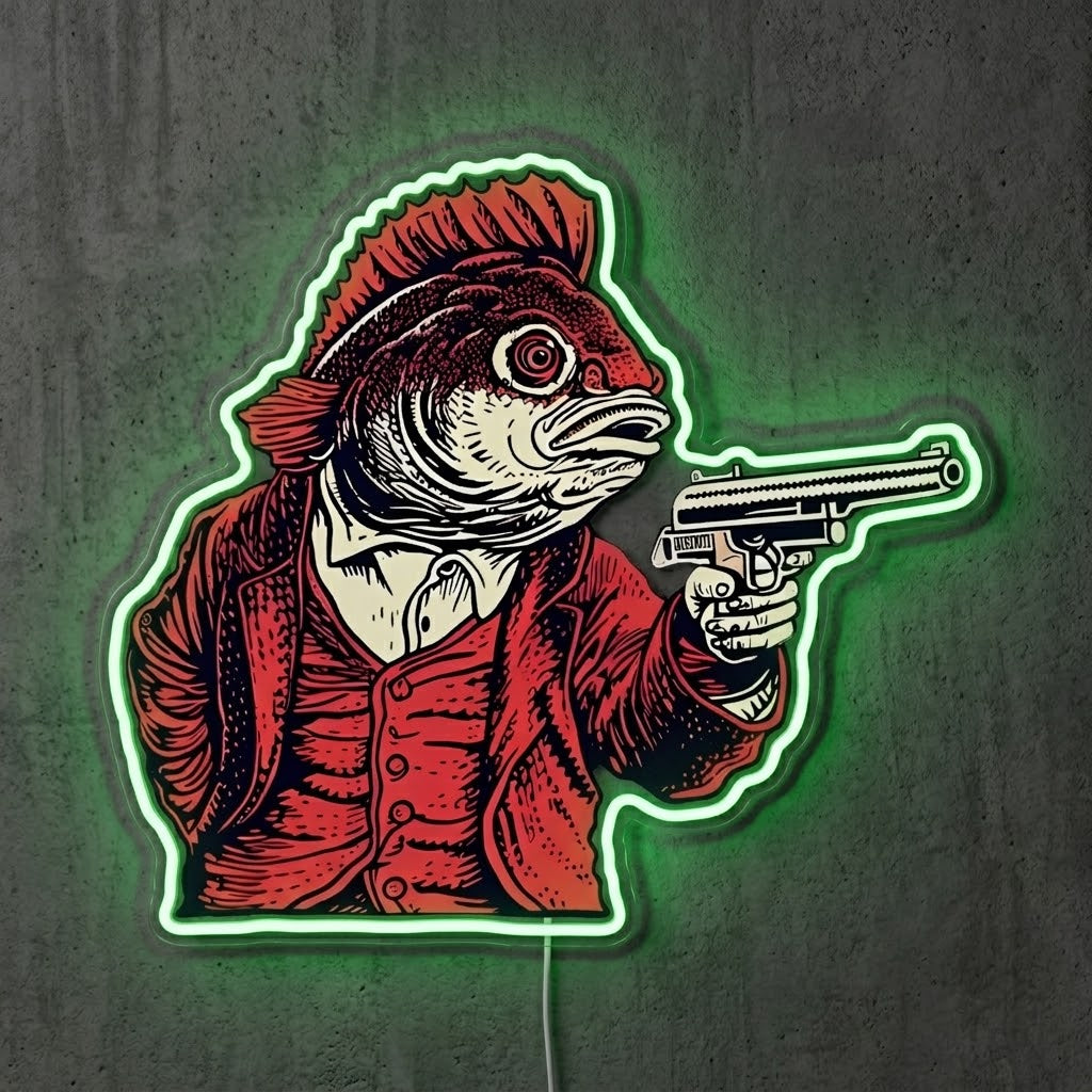 ShineNeon™ Red Hood Cowboy neon sign USB Power - LED neon sign view 9