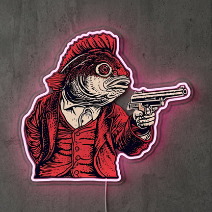 ShineNeon™ Red Hood Cowboy neon sign USB Power - LED neon sign view 6