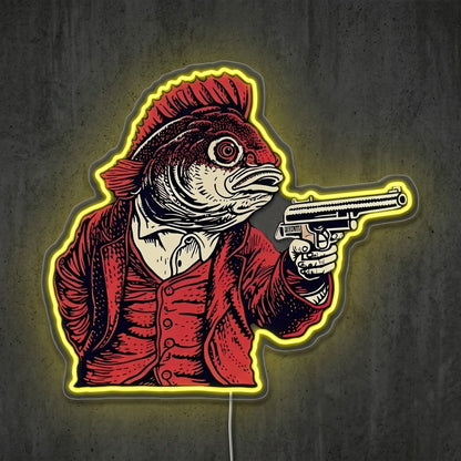 ShineNeon™ Red Hood Cowboy neon sign USB Power - Size and dimension reference