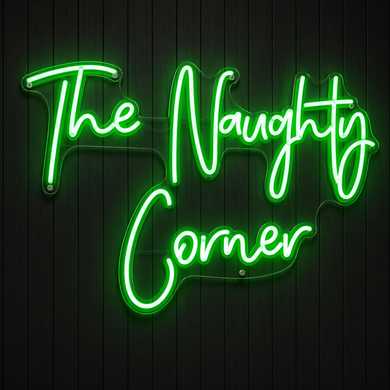 The Naughty Corner LED Neon Sign for Bedroom, Bar & Party Room Decor