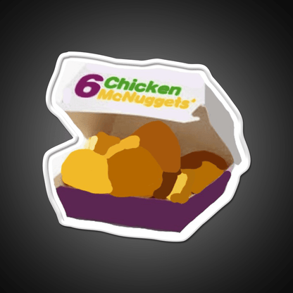 6 Chicken Mcnuggets Fast Food Led Neon Sign For Burger Place Rgb Color - Shineneon
