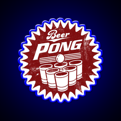6 Cup Beerpong Logo Beer Bar Decor Led Neon Sign Rgb Color - LED neon sign view 5