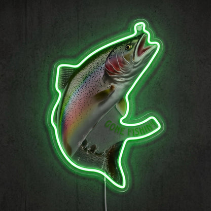 ShineNeon™ Jumping Trout Action neon sign USB Power - LED neon sign view 9