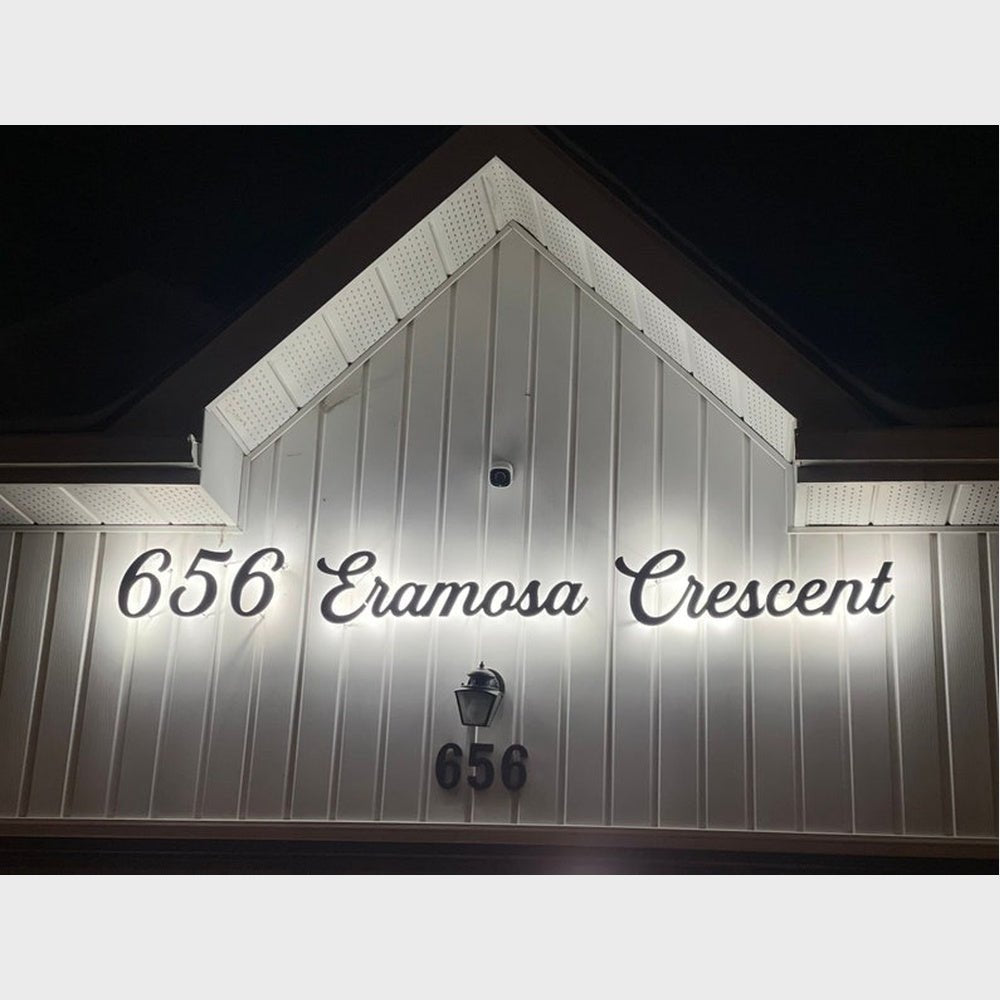 656 Eramosa Crescent 656 3D Backlit Channel Letters Led Light Sign - Shineneon