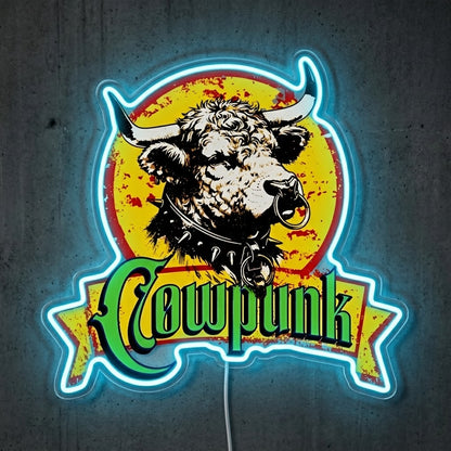 ShineNeon™ Cowpunk Eagle Skull neon sign USB Power - LED neon sign close-up detail