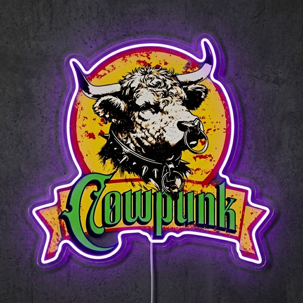 ShineNeon™ Cowpunk Eagle Skull neon sign USB Power - LED neon sign view 8