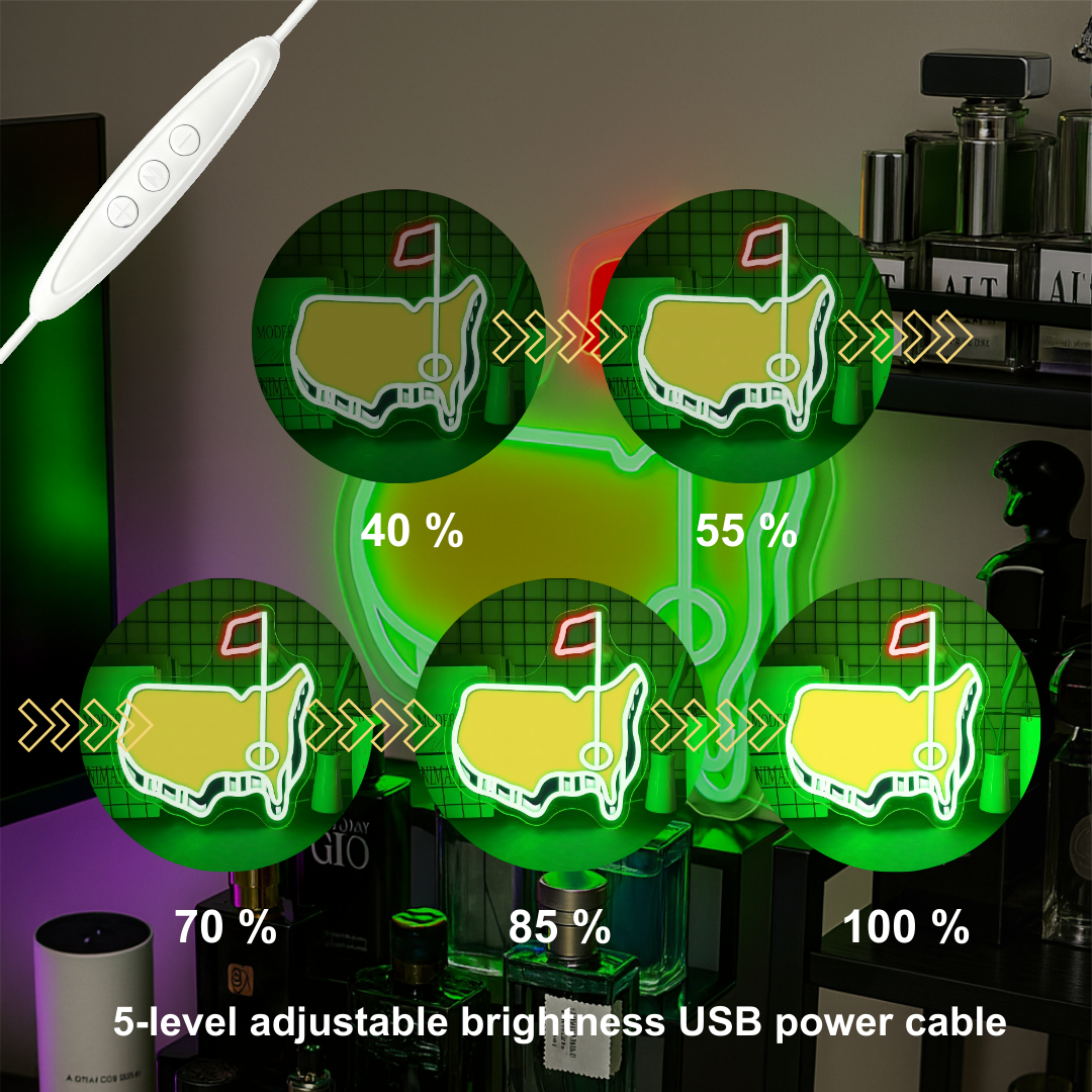Golf LED Neon Sign for Bar Garage Man Cave and Gift USB Neon Sign