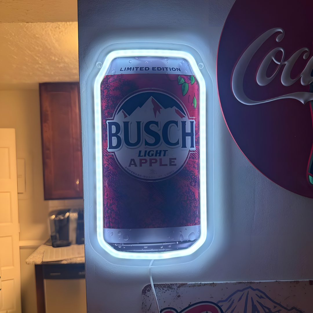 Apple Beer Can USB LED Neon Sign Beer Can for Man Cave Bar Garage Party