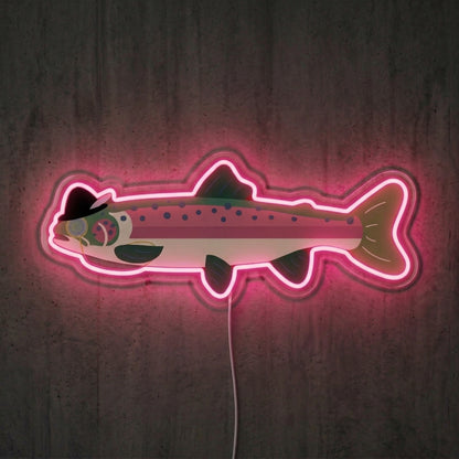 ShineNeon™ Minimal Trout Outline neon sign USB Power - LED neon sign view 7