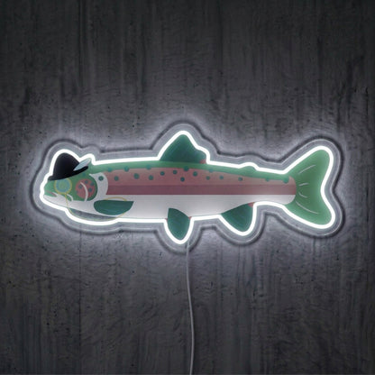 ShineNeon™ Minimal Trout Outline neon sign USB Power - LED neon sign view 9