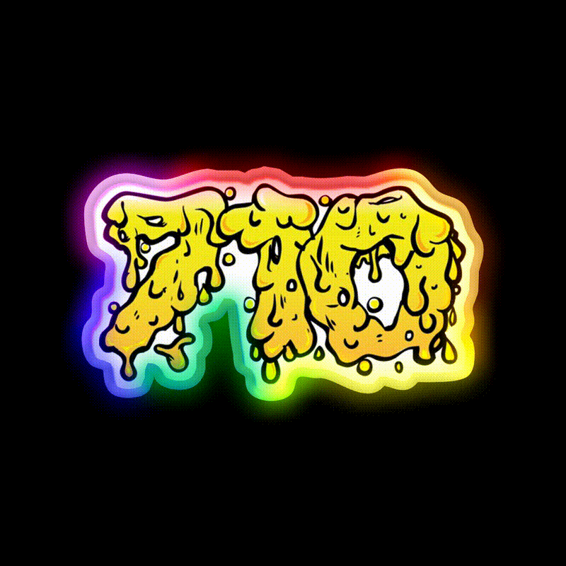 710 Concentrates Dab Art Hemp Inspired Green Leaf Led Neon Sign Rgb Color - LED neon sign close-up detail