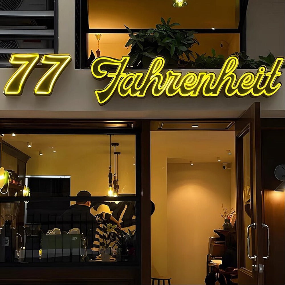 77 Fahrenheit 3D Frontlit Channel Letters Led Light Sign