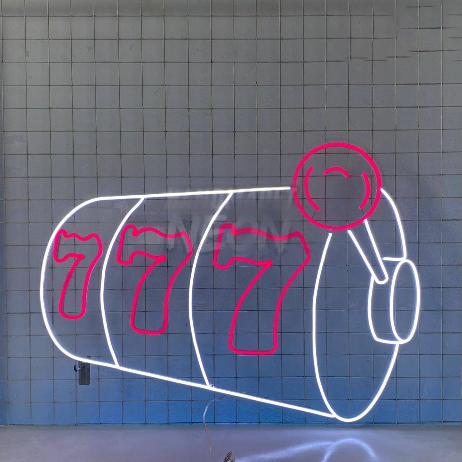 777 Slot Machine Led Neon Sign Casino Led Decor | Shineneon