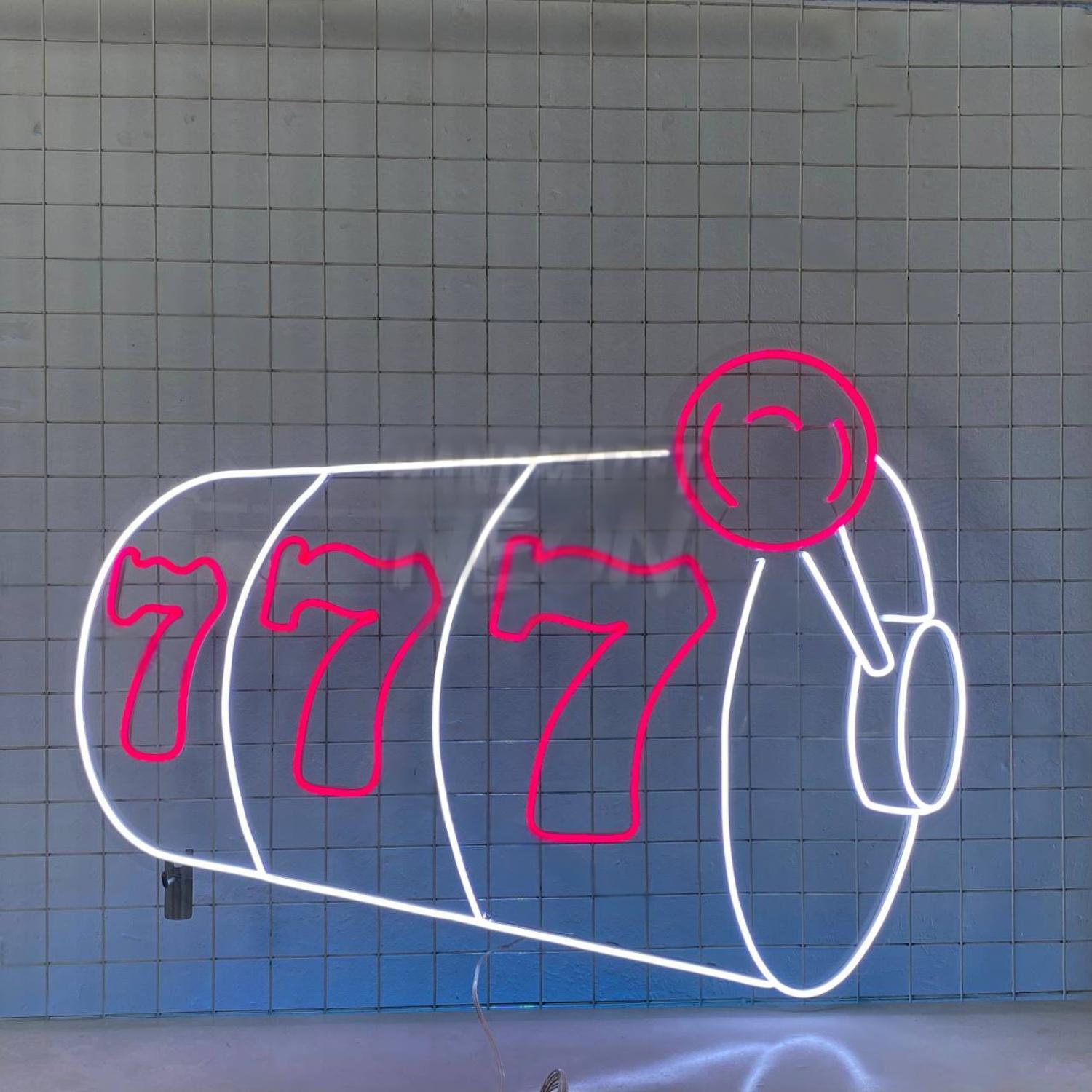 777 Slot Machine Led Neon Sign Casino Led Decor | Shineneon