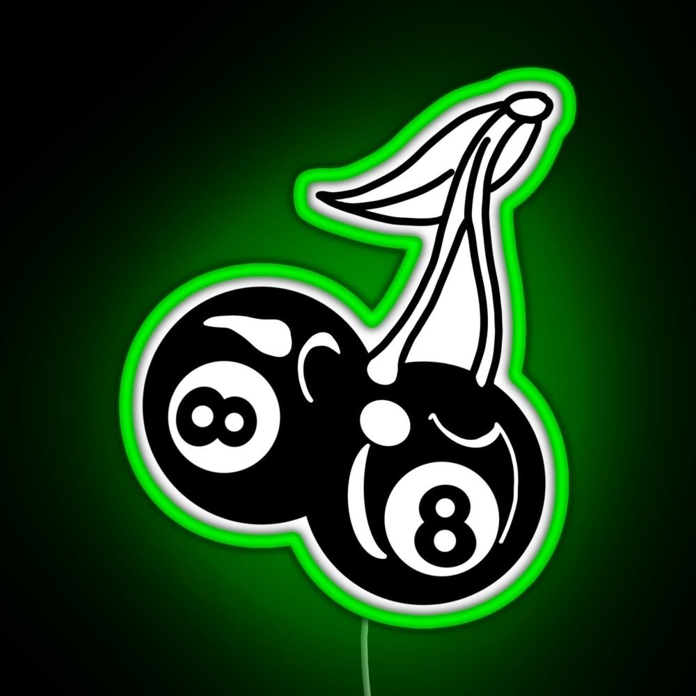 8 Ball Cherries Rgb Neon Sign - Shineneon