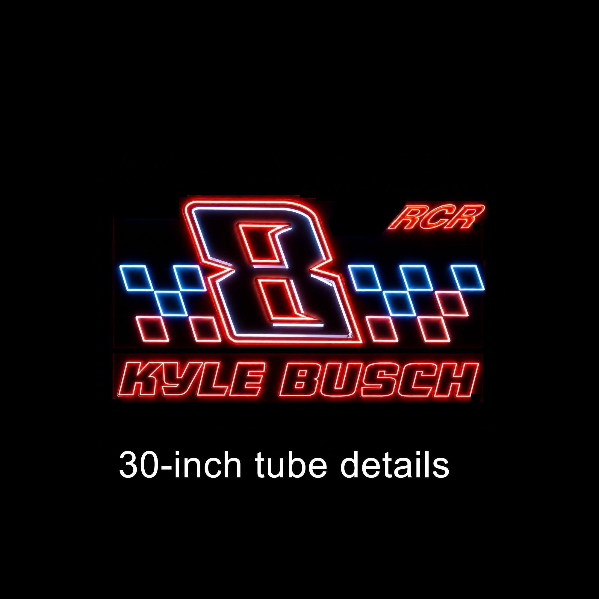8 KYLE BUSCH NASCAR RCR Custom Led Neon Sign with 30-inch - Shineneon