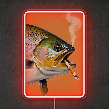 ShineNeon™ Golden Catch Splash neon sign USB Power - Neon sign mounted on wall in room
