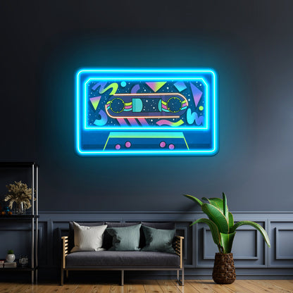 Abstract Art Neon Acrylic Artwork