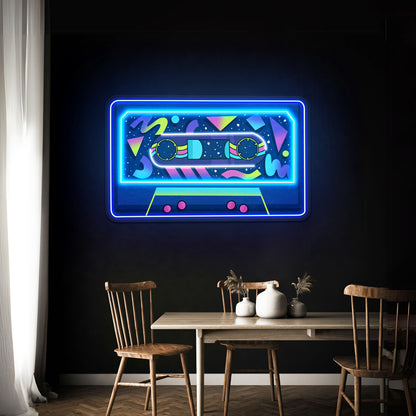 Abstract Art Neon Acrylic Artwork