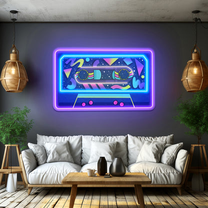 Abstract Art Neon Acrylic Artwork