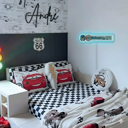 ShineNeon™ Retro Bullseye Comic Ledger LED Neon Sign - Superhero Wall Decor