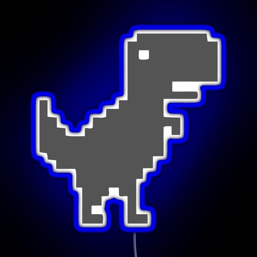 8bit Dino Rgb Led Neon Sign Pop Wall Art - Shineneon