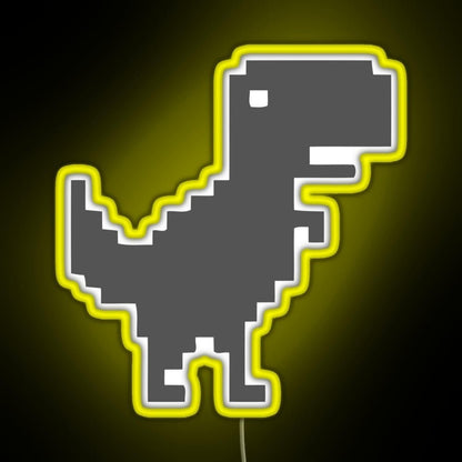 8bit Dino Rgb Led Neon Sign Pop Wall Art - Shineneon