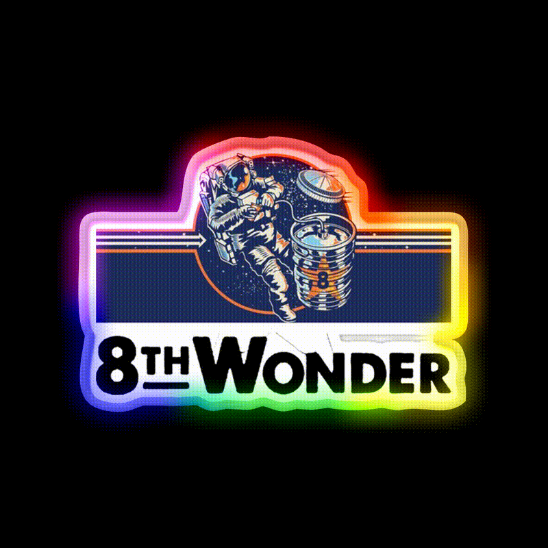 8Th Wonder Brewing Beer Bar Decor Led Neon Sign Rgb Color - LED neon sign close-up detail