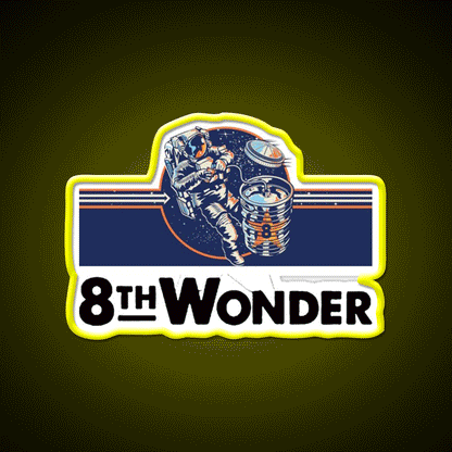8Th Wonder Brewing Beer Bar Decor Led Neon Sign Rgb Color - Custom LED neon sign front view