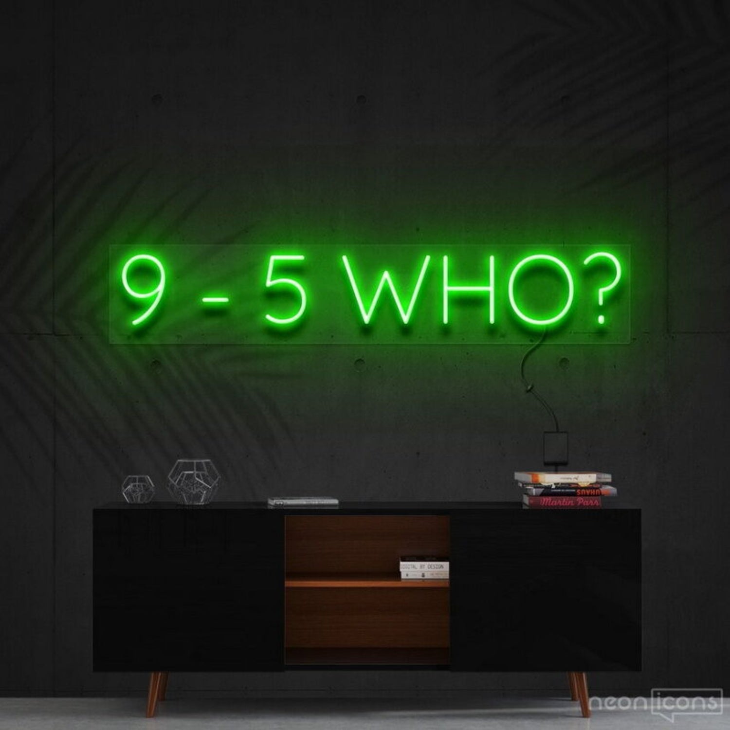 9 5 Who Led Neon Sign For Motivational Decor - Shineneon