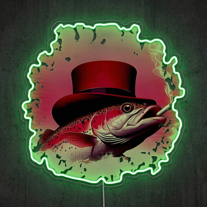 ShineNeon™ Lucky Top Hat Fish neon sign USB Power - LED neon sign view 9