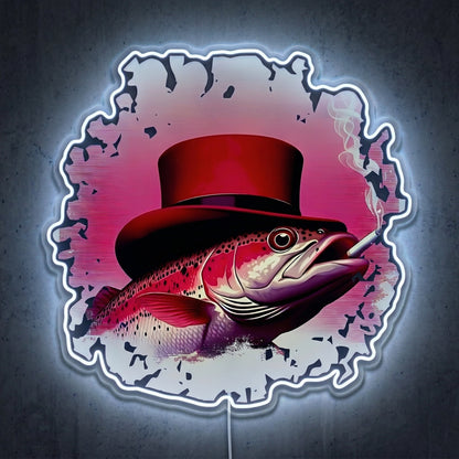 ShineNeon™ Lucky Top Hat Fish neon sign USB Power - LED neon sign view 7