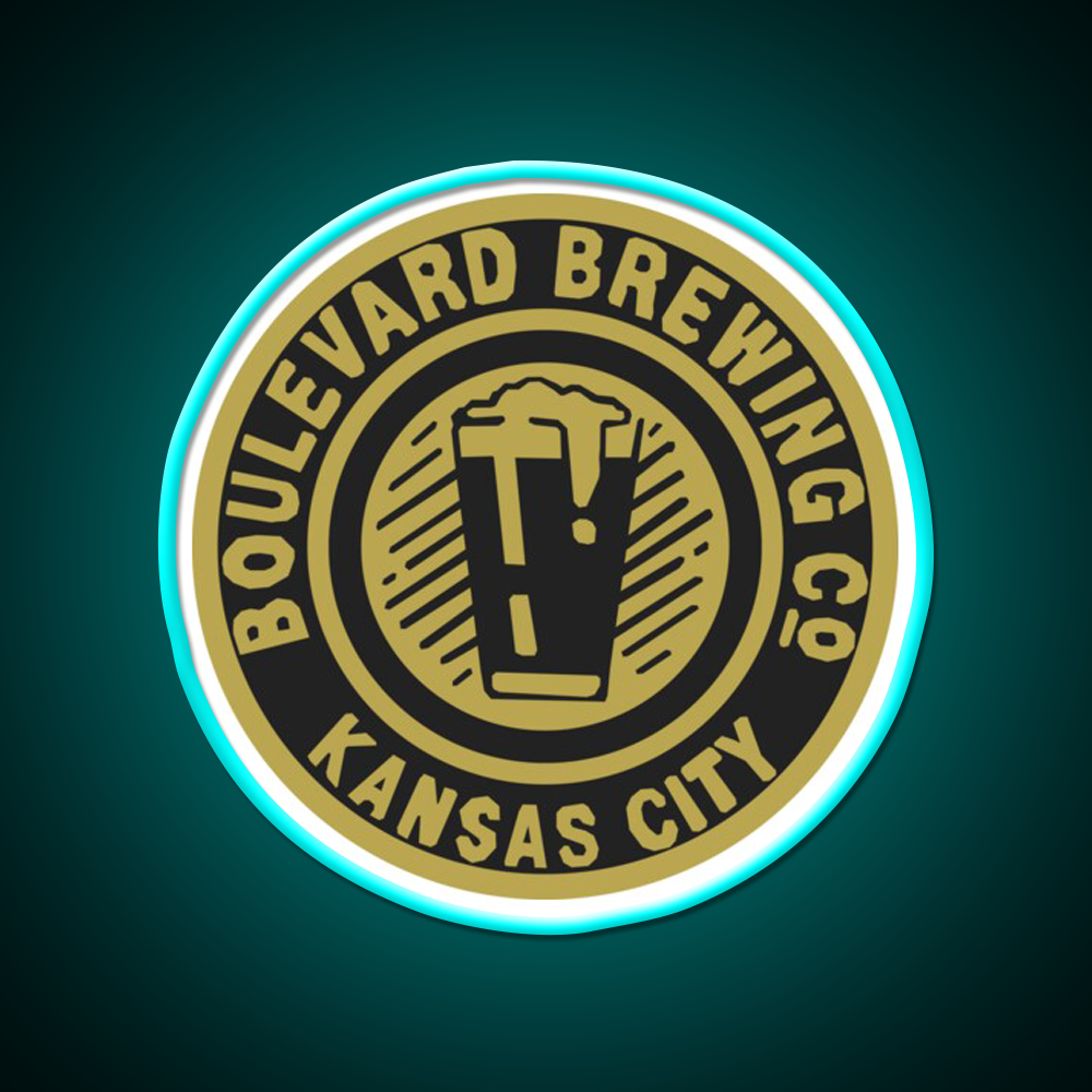 90S Boulevard Beer Co Bottle Cap Beer Bar Decor Led Neon Sign Rgb Color - Size and dimension reference